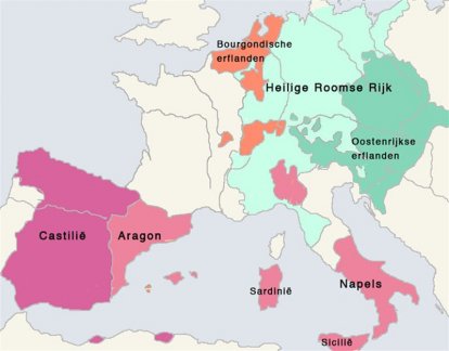 Het Habsburgse Rijk in 1548